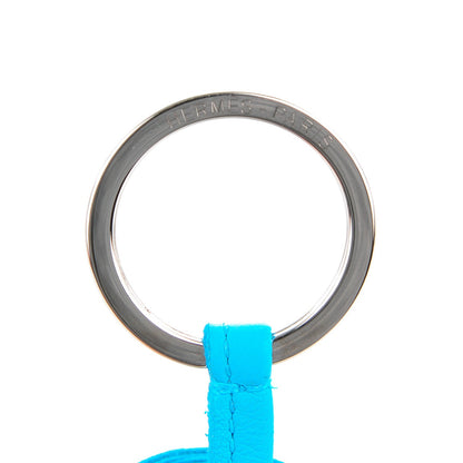 Hermes Lambskin Carmen Tassel Key Holder Bleu Azteque 3 of 4