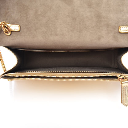 Fendi Vitello Mirror Elite Tube Wallet on Chain Gold 5 of 12