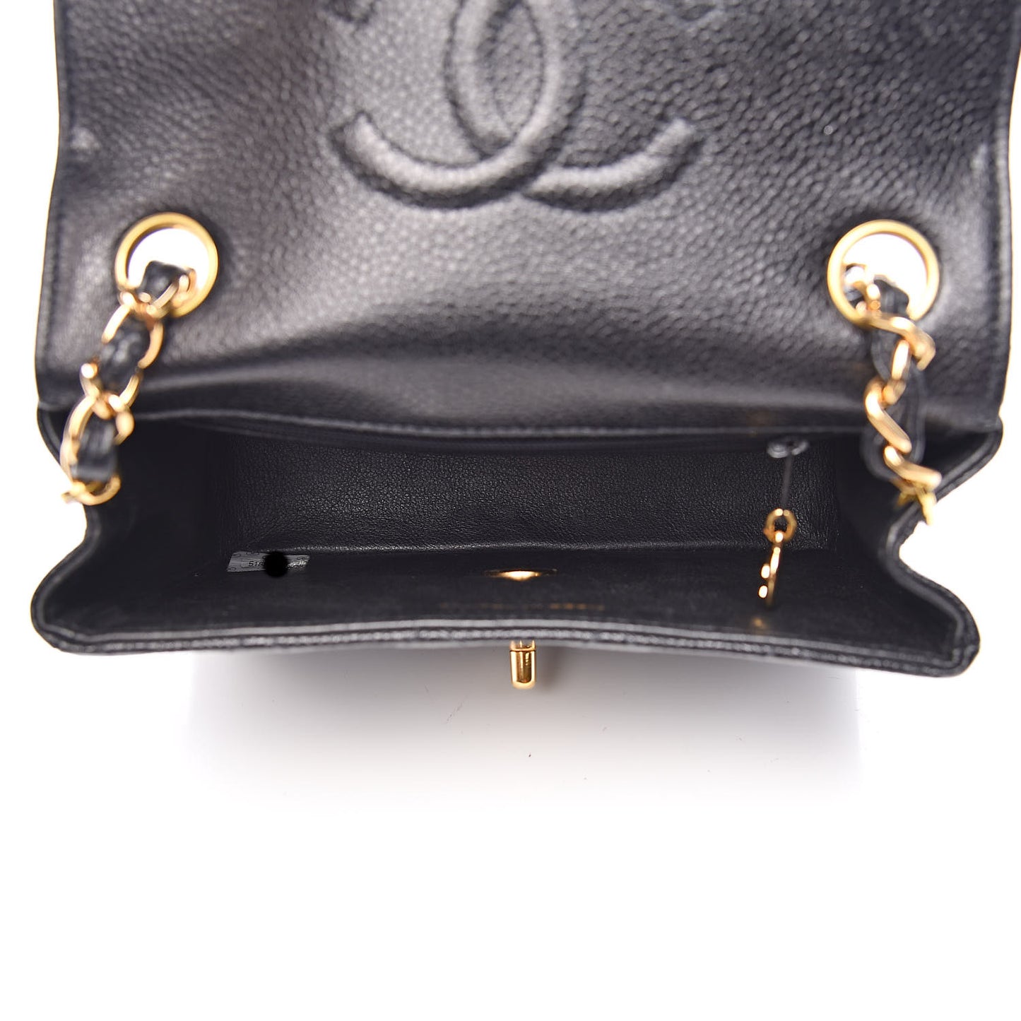 Caviar Quilted Mini Square Flap Black