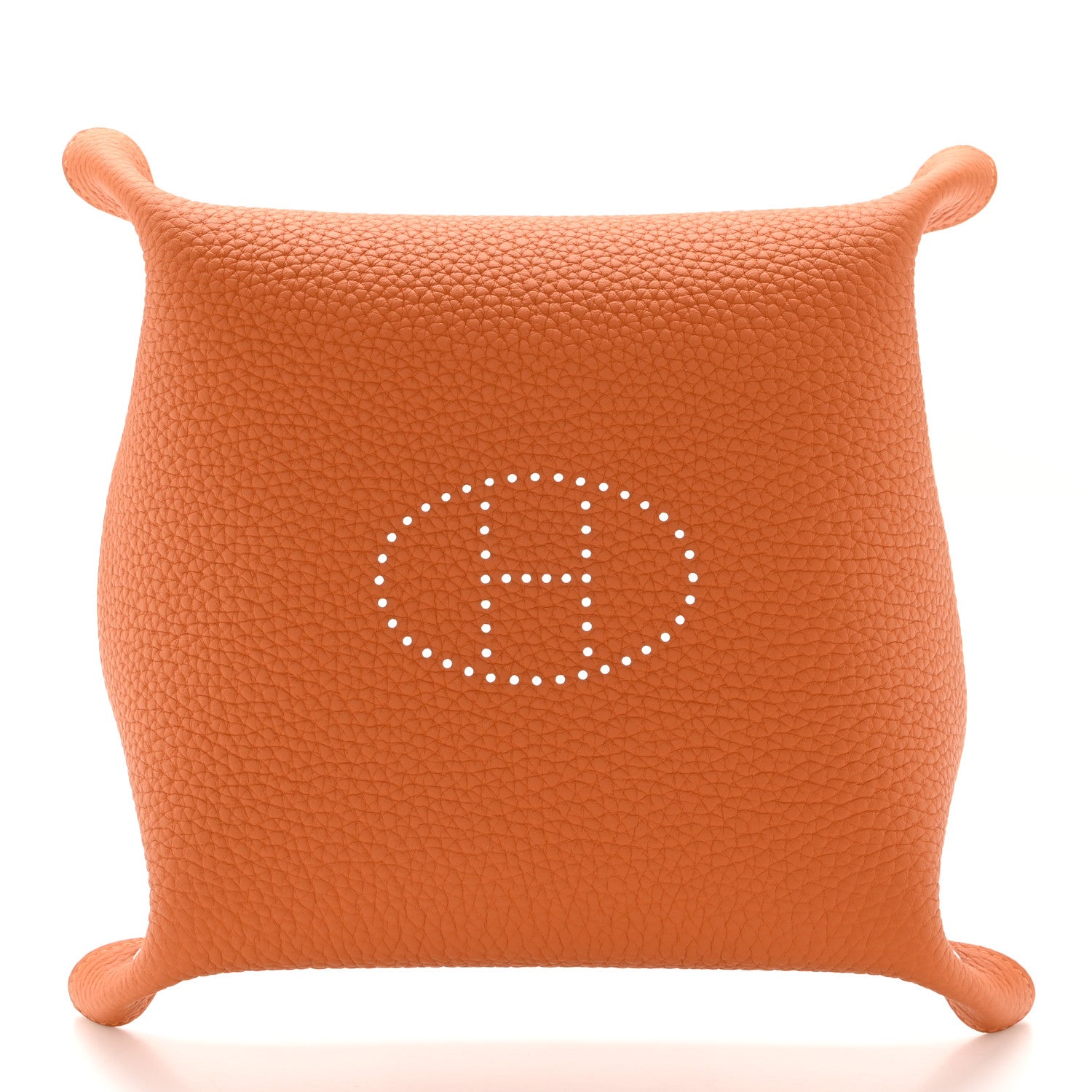 Hermes Taurillon Clemence Mises et Relances Change Tray Orange 3 of 6