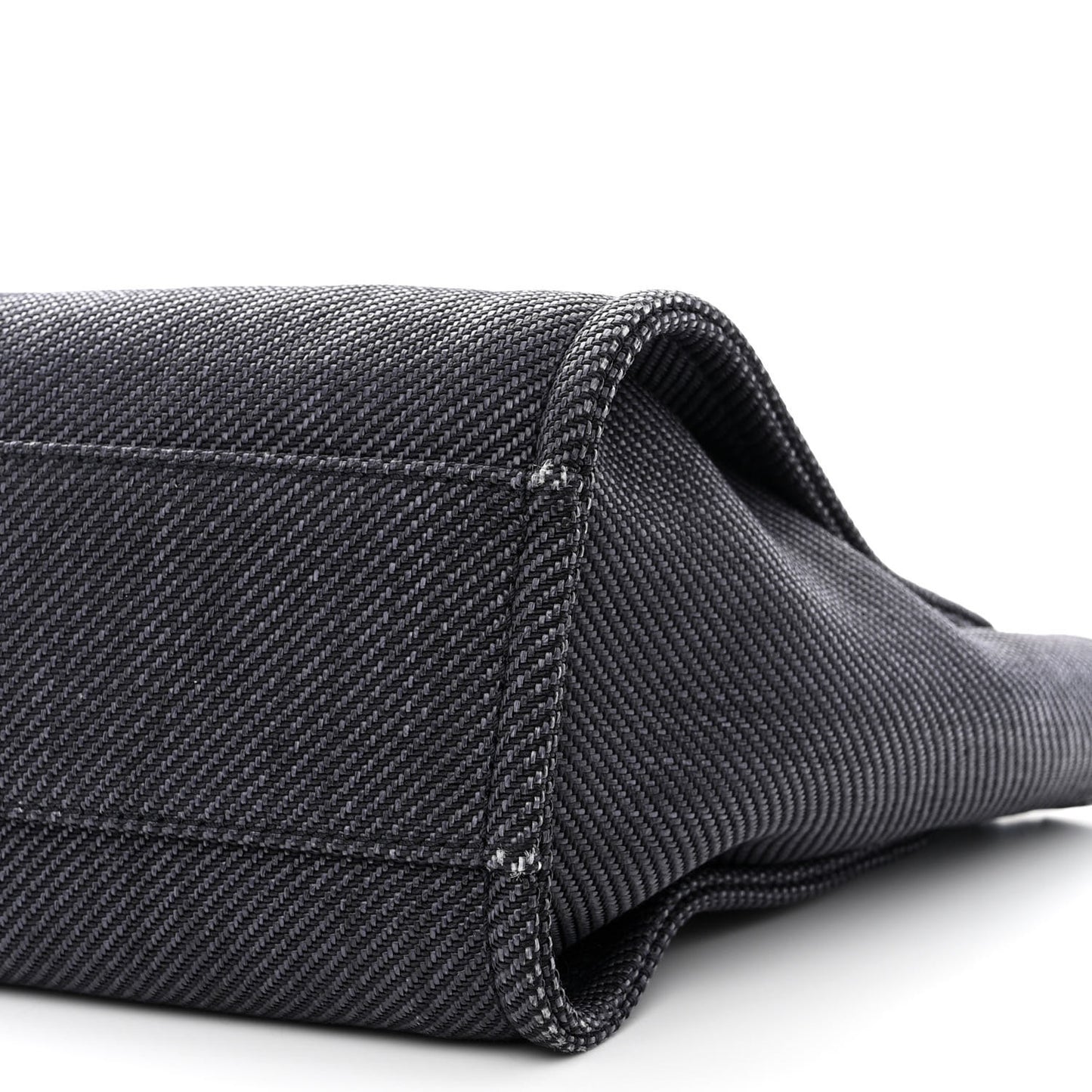 Mixed Fibers Calfskin Small Deauville Tote Black