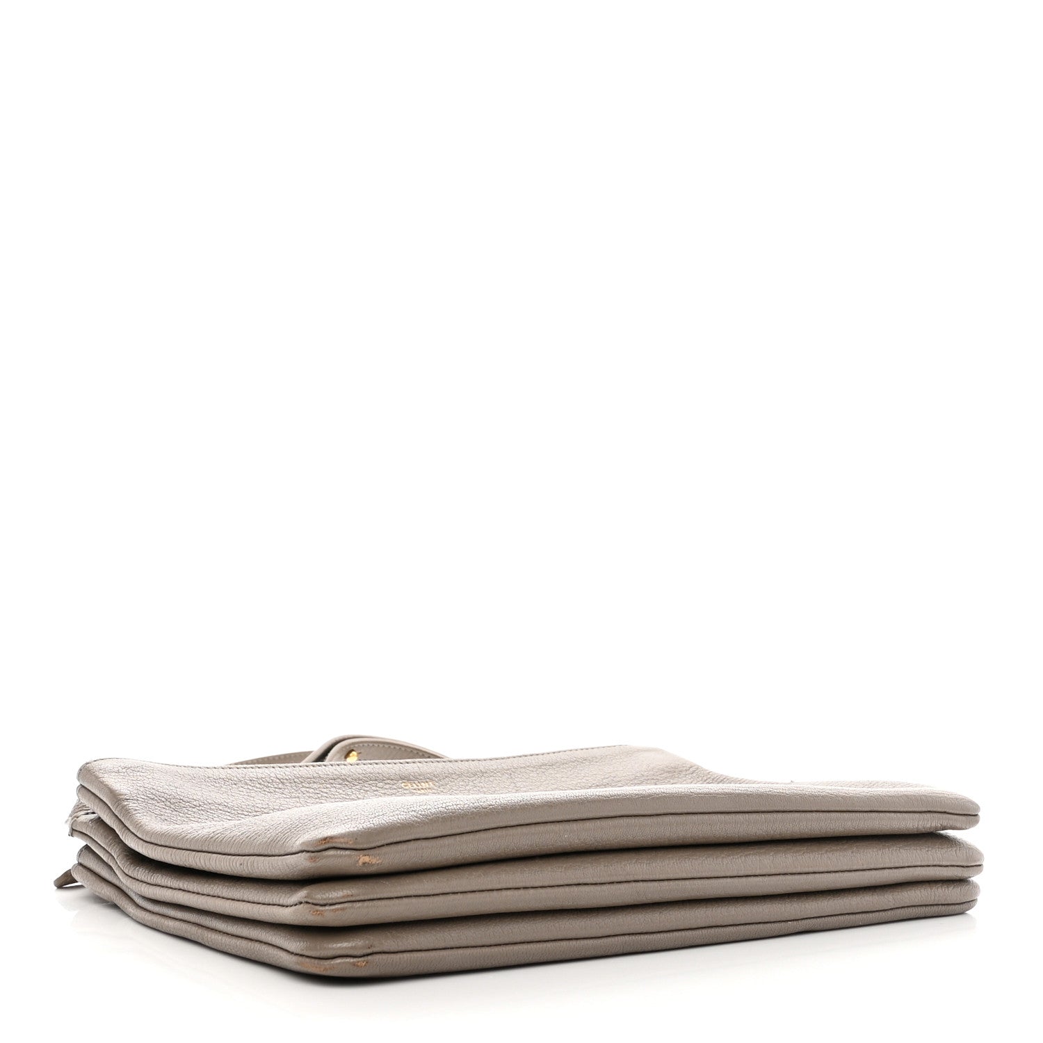 Celine Lambskin Large Trio Crossbody Bag Beige 4 of 11