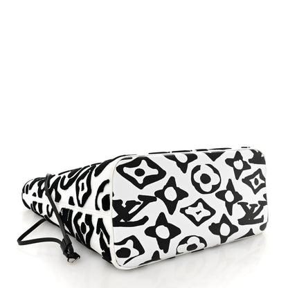 Louis Vuitton X UF Tufted Monogram Neverfull MM Black White 5 of 10