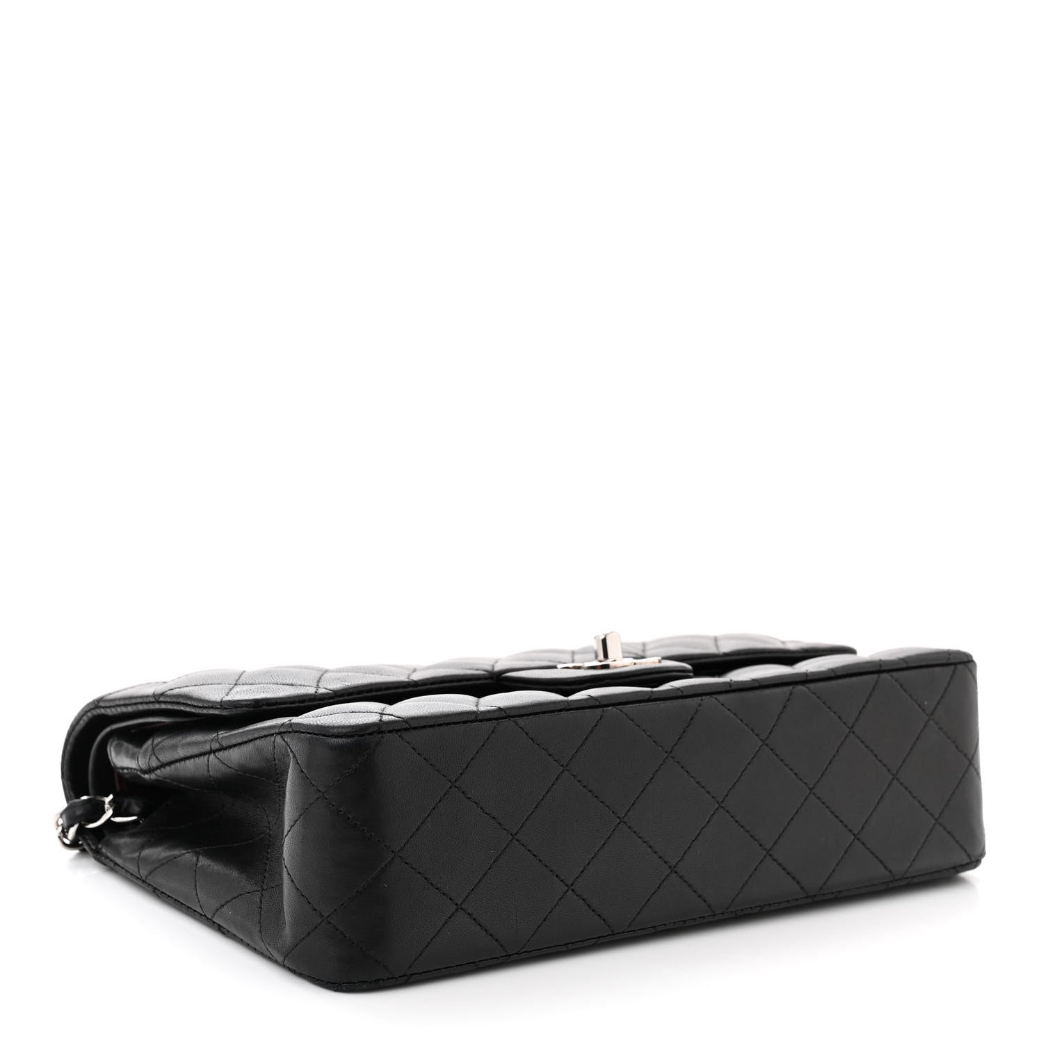 Chanel Lambskin Quilted Medium Double Flap Black 4 of 12