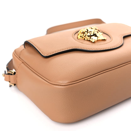 Versace Grained Calfskin La Medusa Shoulder Bag Brown 7 of 8