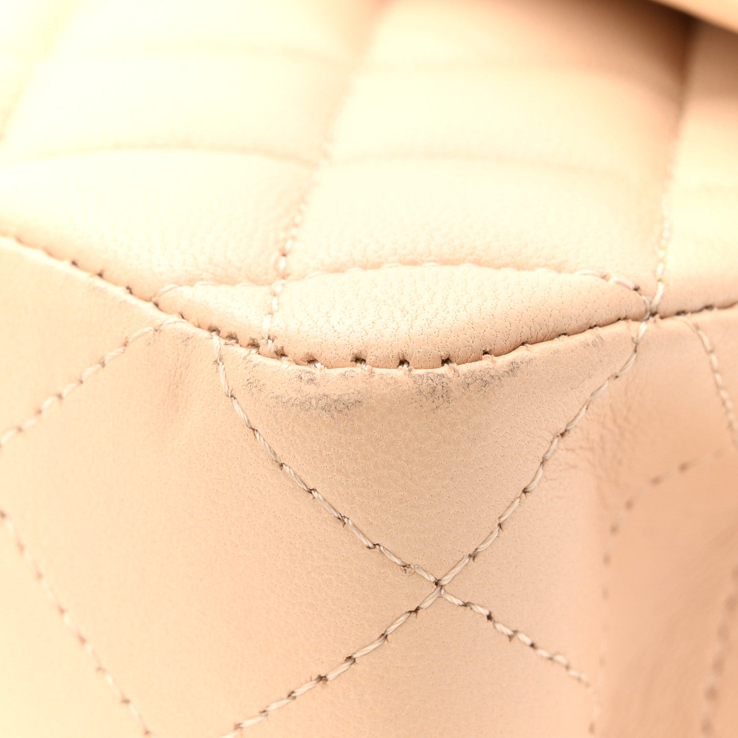 Chanel Lambskin Quilted Medium Double Flap Beige 20 of 27