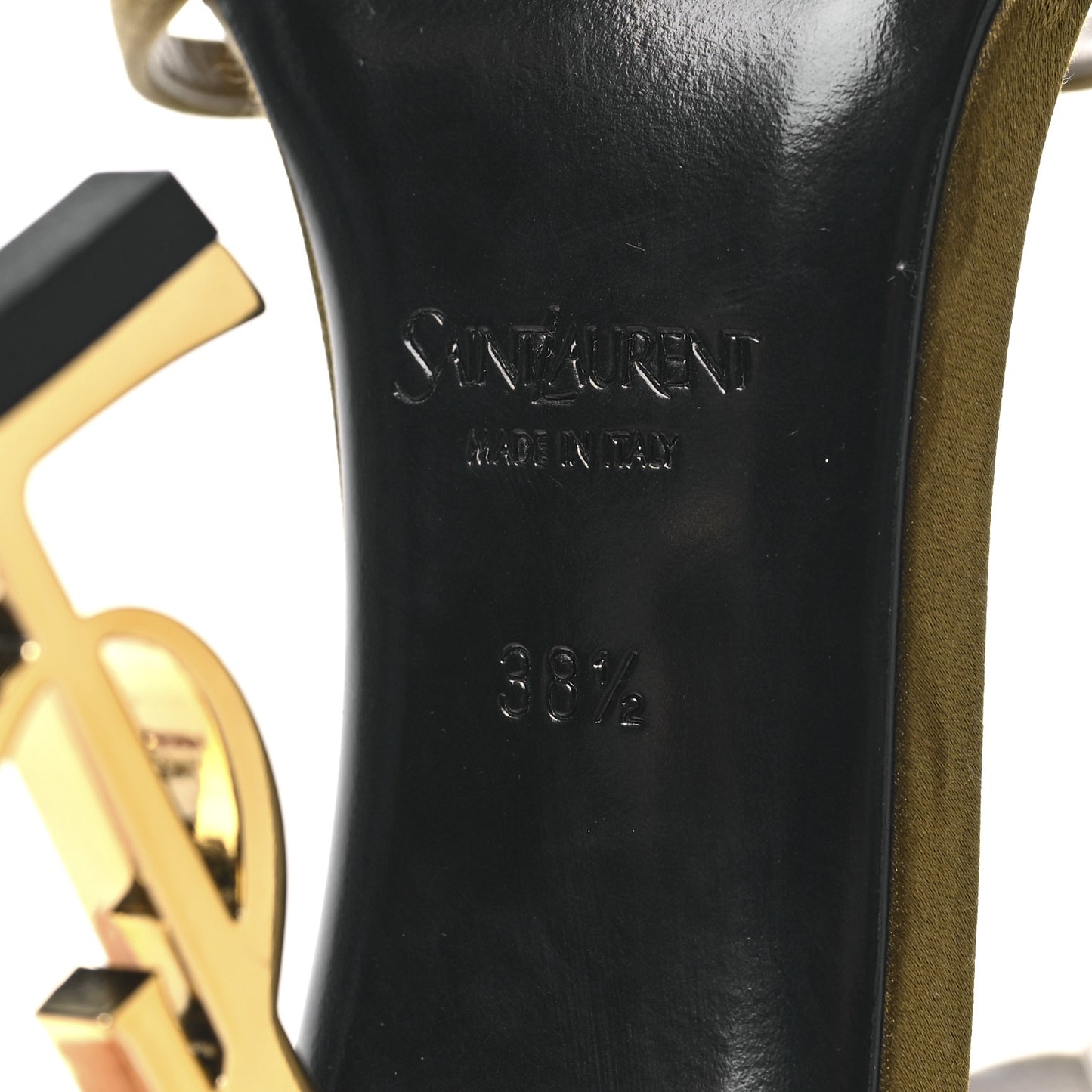 Crepe Satin Opyum 110 Sandals 38.5 Cuba Gold