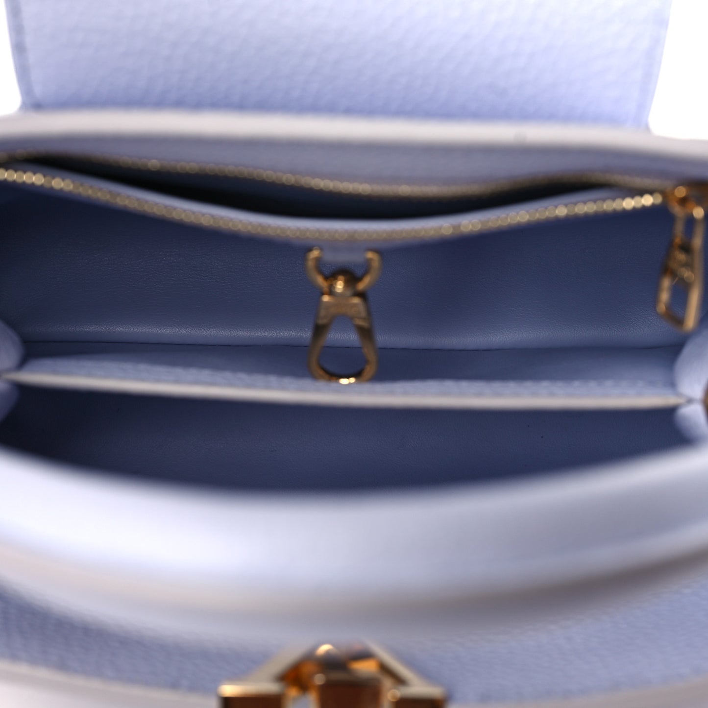 Taurillon Braided Chain Capucines BB Iris Creme