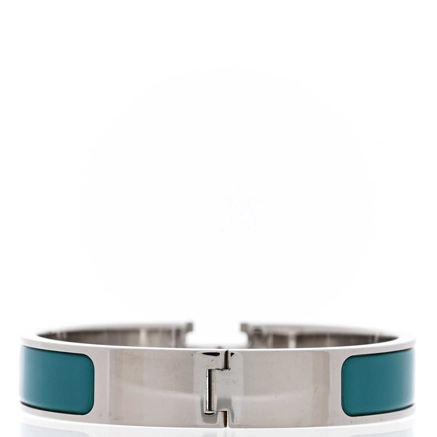 Enamel Narrow Clic Clac H Bracelet PM Vert Bleuete White