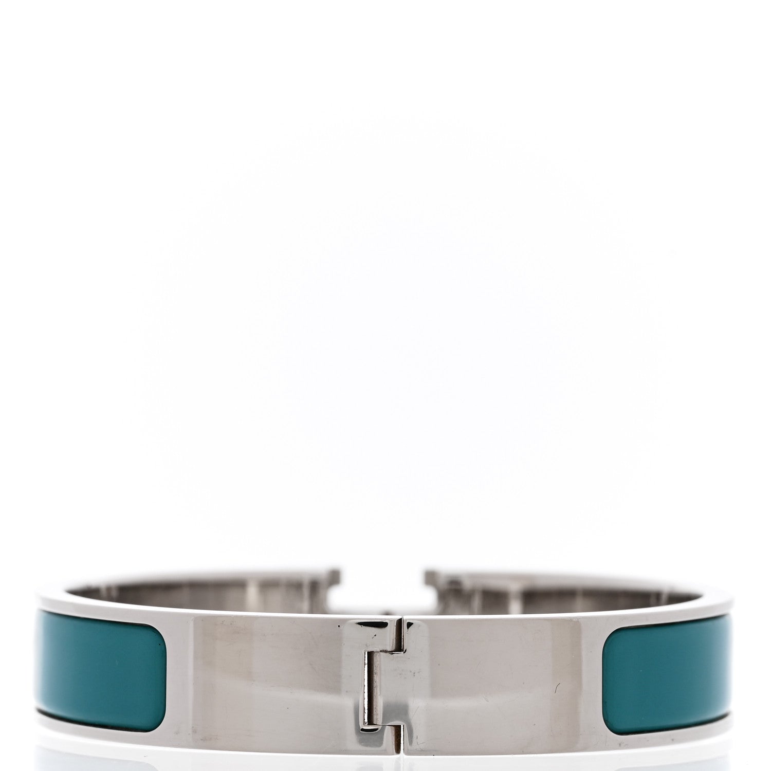Hermes Enamel Narrow Clic Clac H Bracelet PM Vert Bleuete White 3 of 5