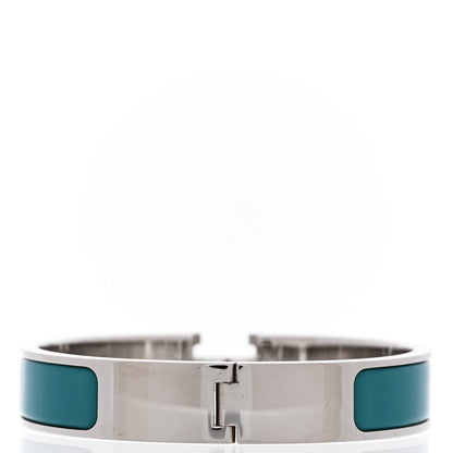 Hermes Enamel Narrow Clic Clac H Bracelet PM Vert Bleuete White 3 of 5