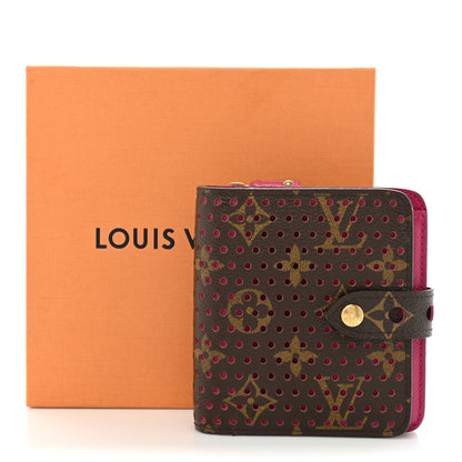 Louis Vuitton Monogram Perforated Compact Zipped Wallet Fuchsia 17 of 17
