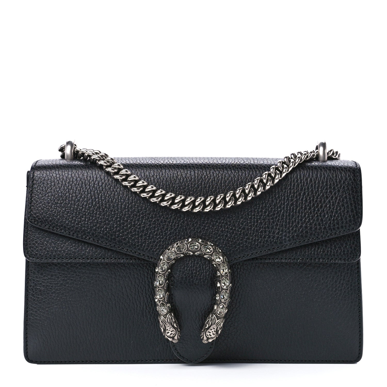 Gucci Pebbled Calfskin Small Dionysus Shoulder Bag Black 1 of 13
