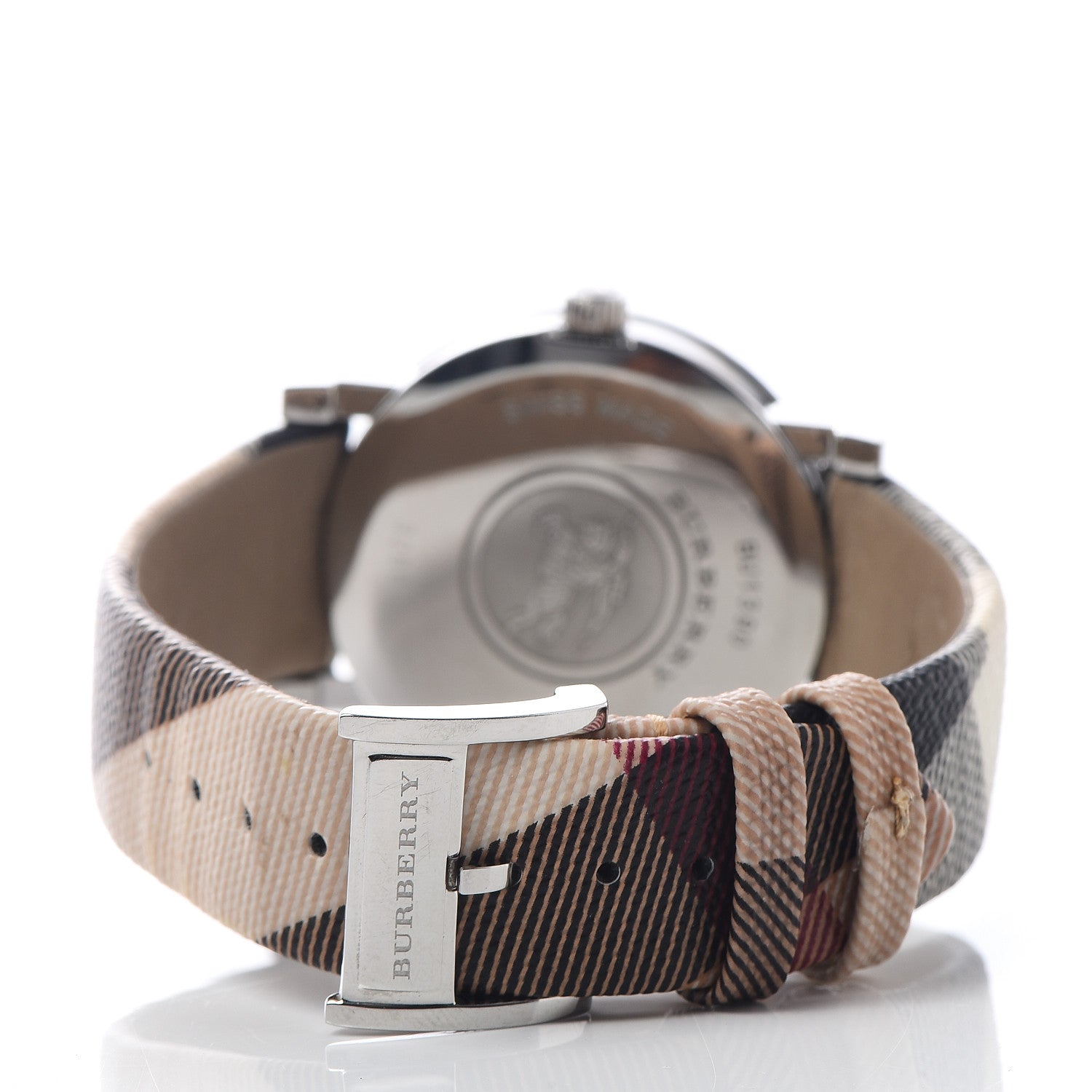 Burberry Stainless Steel Calfskin 38mm Heritage Nova Check Quartz Watch BU1390 4 of 6