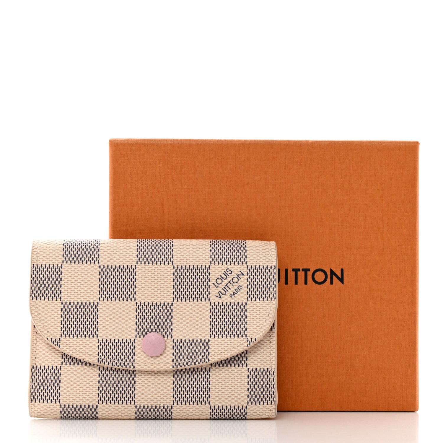 Louis Vuitton Damier Azur Rosalie Coin Purse Rose Ballerine 7 of 7