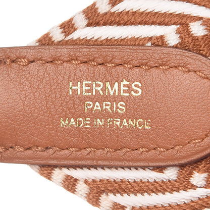 Hermes Toile Swift 50mm Sangle Cavale Shoulder Strap Ecru Beige Gold 4 of 4