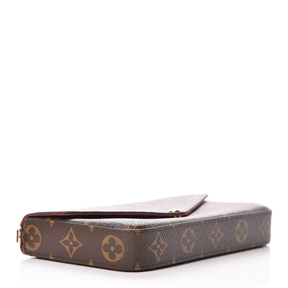 Louis Vuitton Monogram Pochette Felicie Chain Wallet Fuchsia 4 of 11