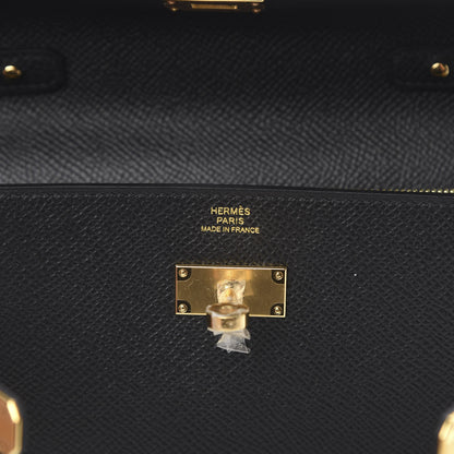 Hermes Epsom Kelly Wallet To Go Black 6 of 10
