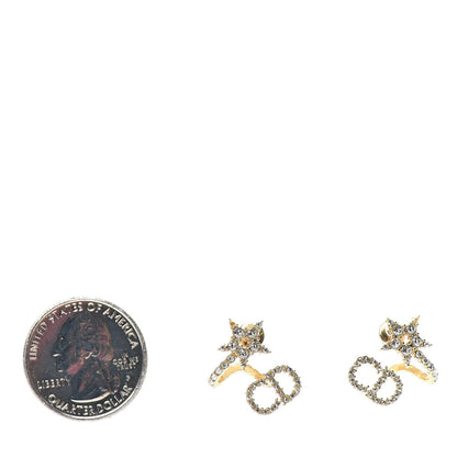 Christian Dior Crystal Clair D Lune Wrap Around Earrings Gold 2 of 6