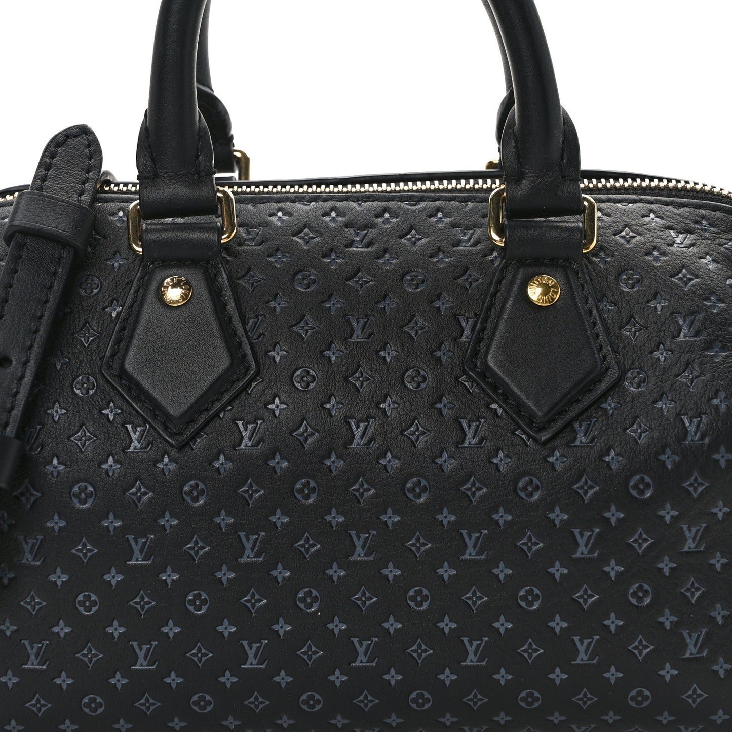 Calfskin Nanogram Embossed Speedy 20 Black