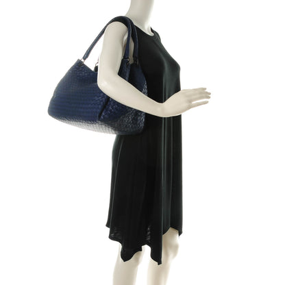 Bottega Veneta Nappa Intrecciato Parachute Bag Sapphire 2 of 7