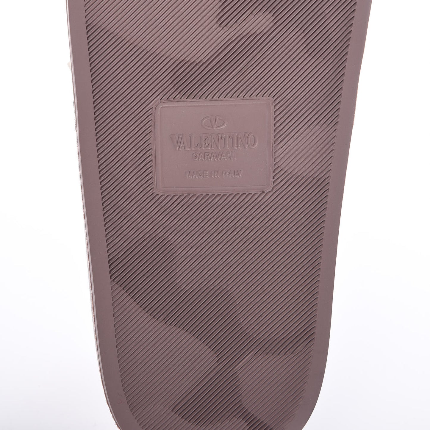 Rubber Rockstud Slide Sandals 36 Poudre