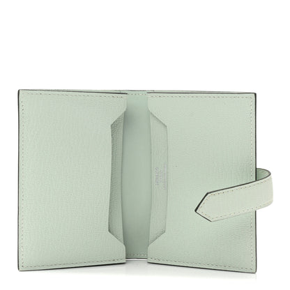 Hermes Chevre Mysore Bearn Card Holder Wallet Vert Peppermint 5 of 7