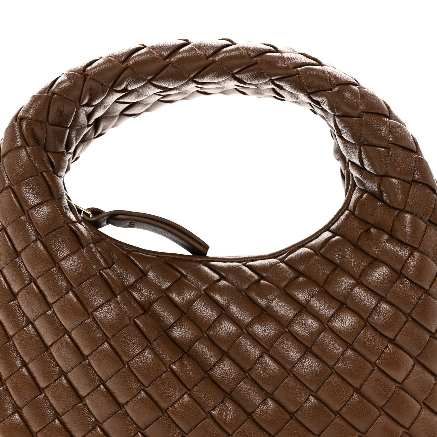 Nappa Intrecciato Baby Veneta Hobo Nocciola