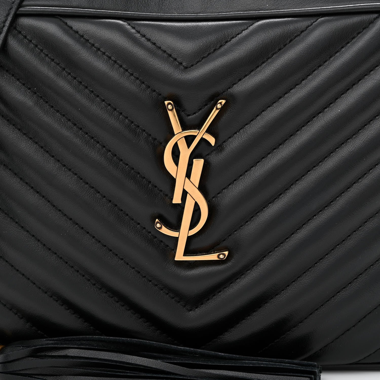 Saint Laurent Calfskin Matelasse Monogram Lou Camera Bag Black 8 of 10