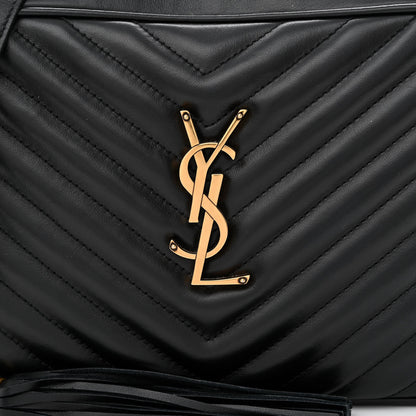 Saint Laurent Calfskin Matelasse Monogram Lou Camera Bag Black 8 of 10