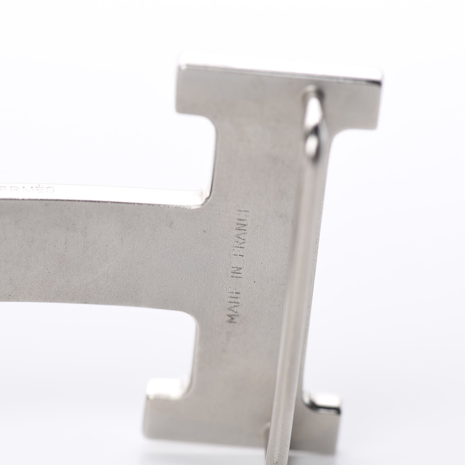Hermes Palladium Guilloche 32mm H Belt Buckle 4 of 4