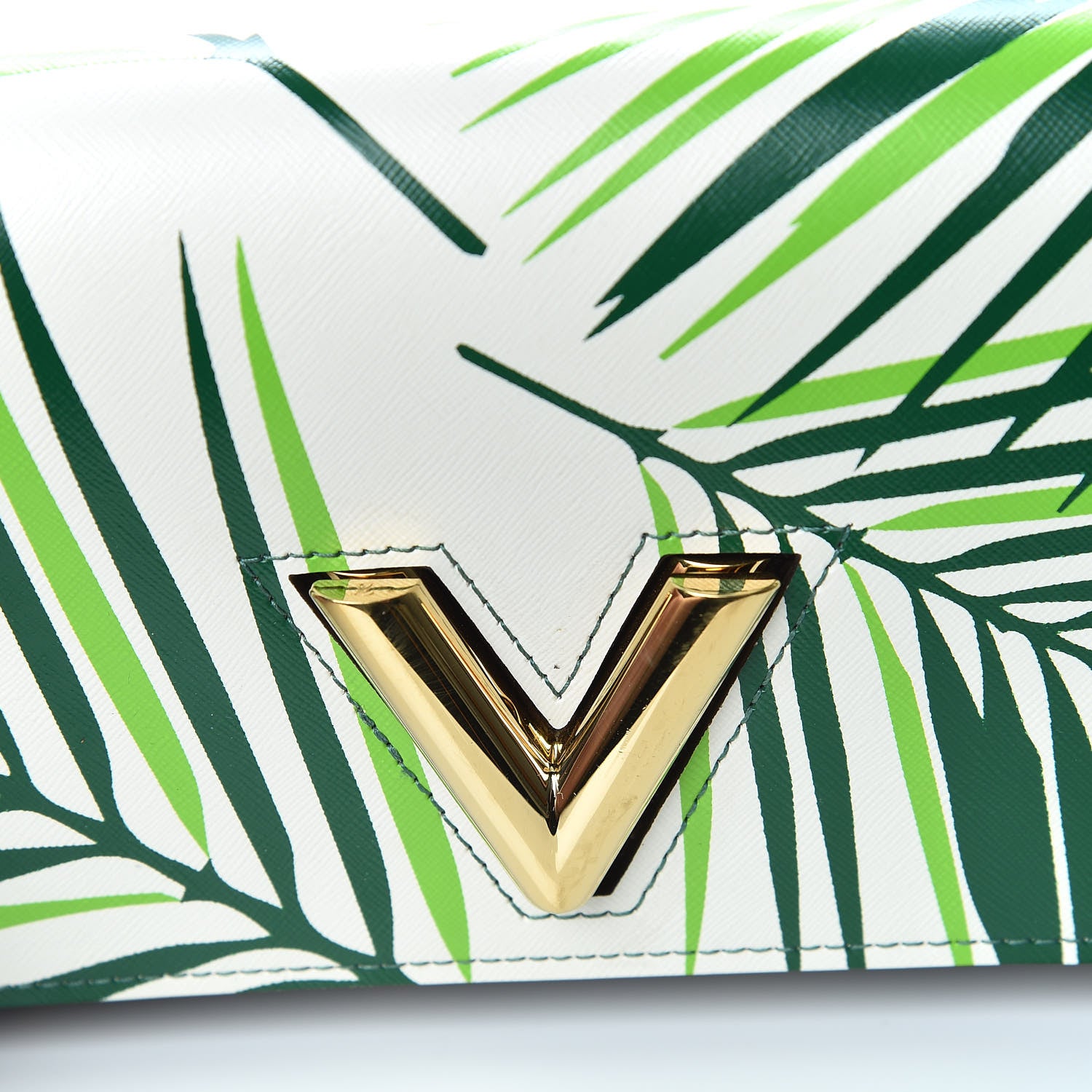 Louis Vuitton Monogram Palm Twist Chain Wallet Vert White 10 of 10