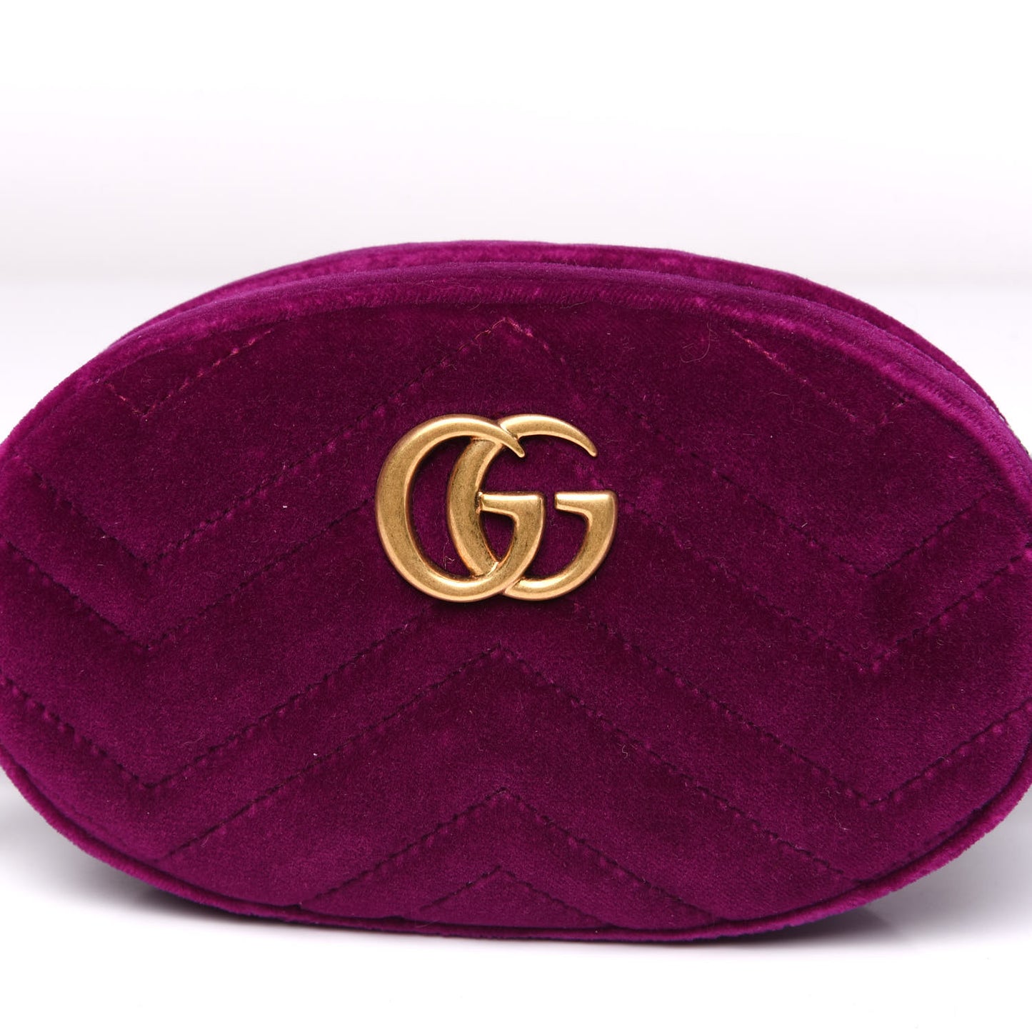 Velvet Matelasse GG Marmont Belt Bag 95 38 Fuchsia Violet Cyclamen