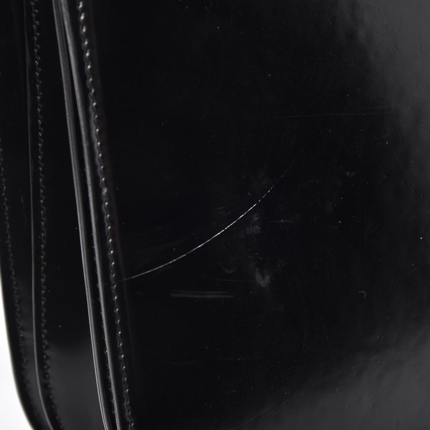Spazzolato Calfskin Medium Classic Box Flap Bag Black