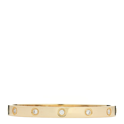 Cartier 18K Yellow Gold 10 Diamond LOVE Bracelet 17 2 of 8