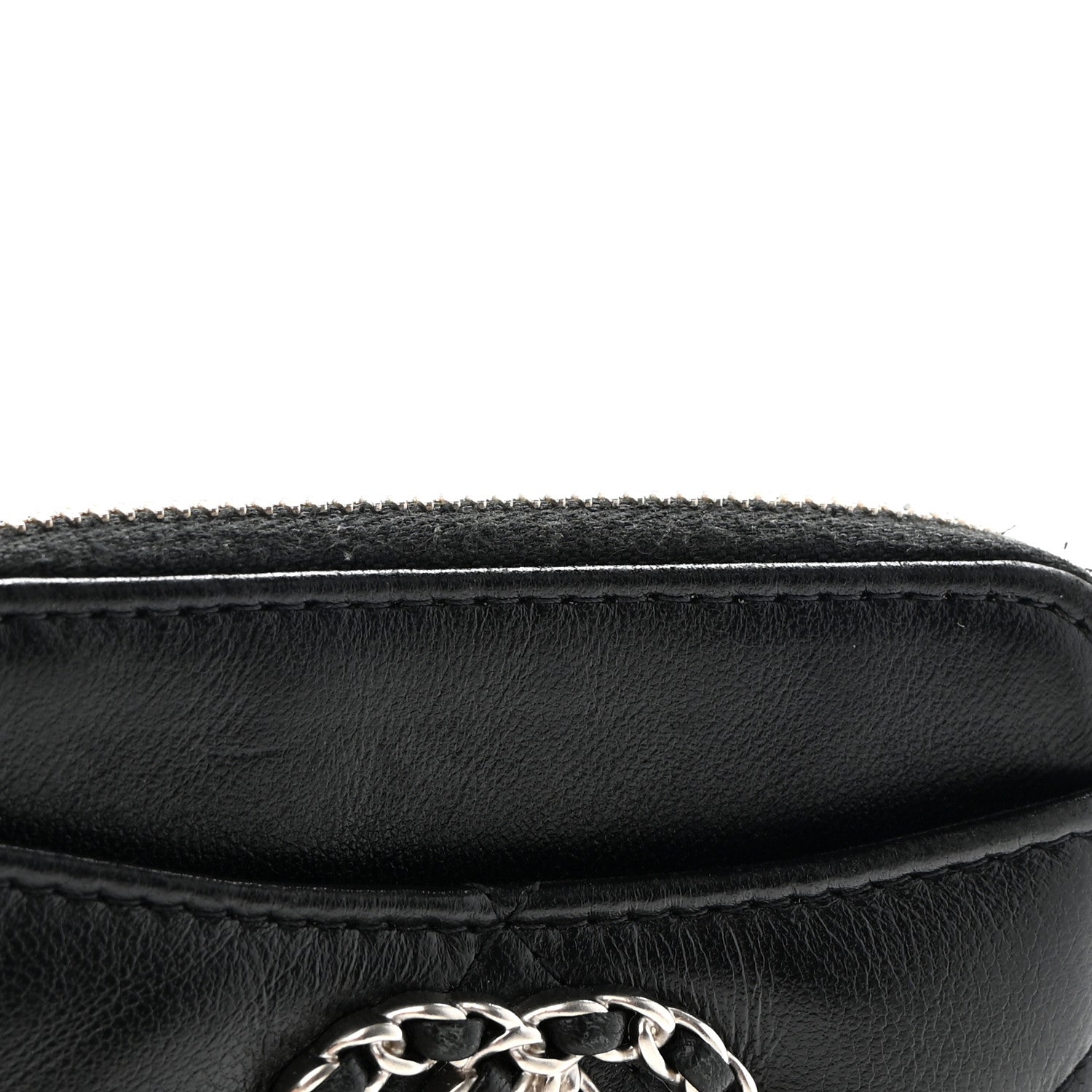 Chanel Lambskin Quilted Chanel 19 Zip Card Holder Wallet Black 11 of 11