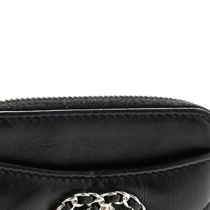 Chanel Lambskin Quilted Chanel 19 Zip Card Holder Wallet Black 11 of 11