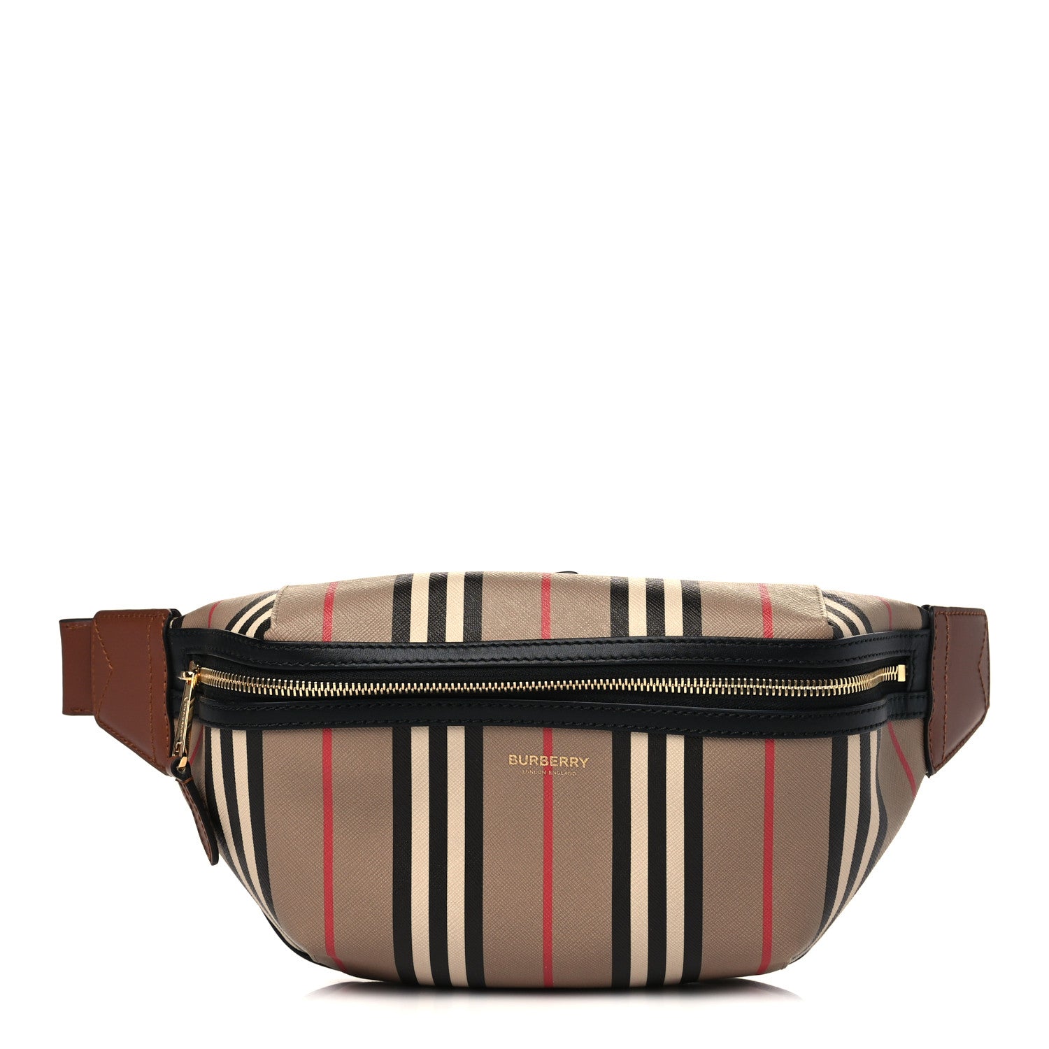 Burberry E-Canvas Icon Stripe Sonny Bum Bag Archive Beige 1 of 7