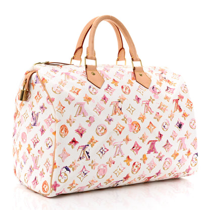 Louis Vuitton Watercolor Aquarelle Speedy 35 White 3 of 9