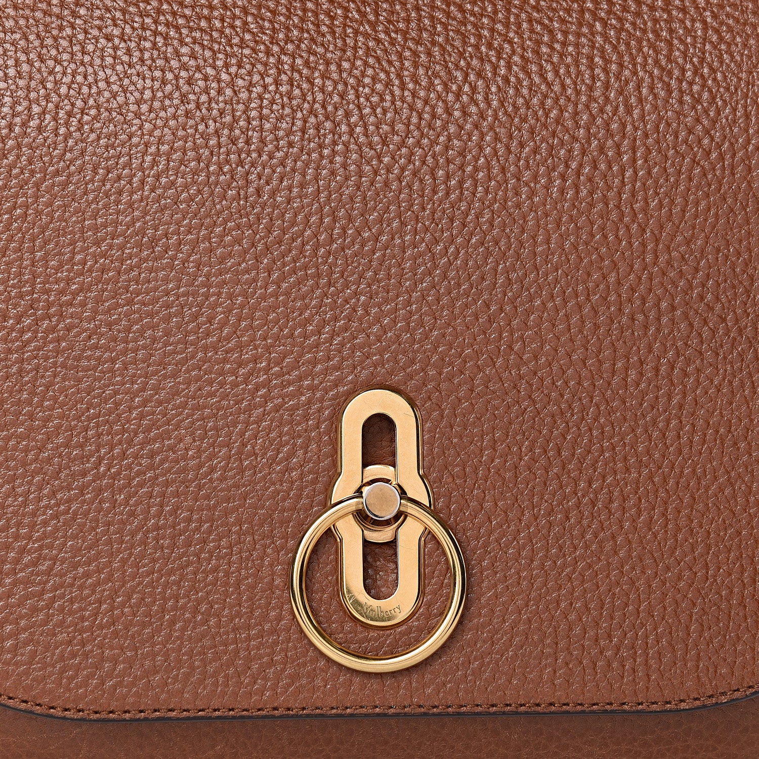 Mulberry Small Classic Grain Calfskin Amberley Satchel Oak 18 of 18