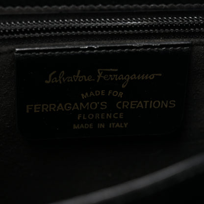 Salvatore Ferragamo Brushed Off Calfskin Small Iconic Top Handle Black 5 of 11