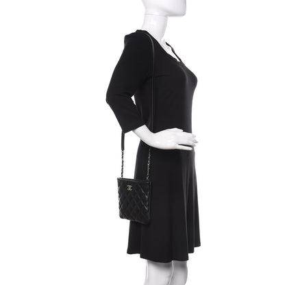 Chanel Lambskin Quilted Crossbody Bag Black 2 of 9