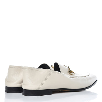 Gucci Lambskin Womens Brixton Horsebit Loafers 38 Mystic White 4 of 10