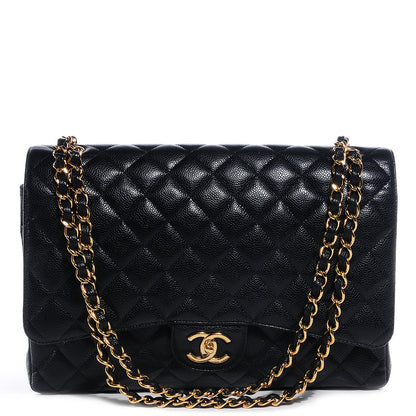 Chanel Caviar Quilted Maxi Double Flap Black 1 of 10
