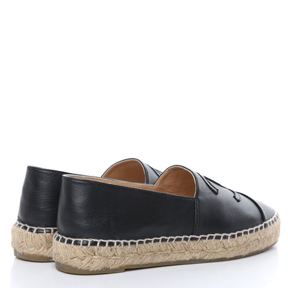 Chanel Lambskin CC Espadrilles 36 Black 4 of 11