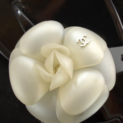 Chanel Jelly Camellia Thong Sandals 40 Black Ivory 7 of 7