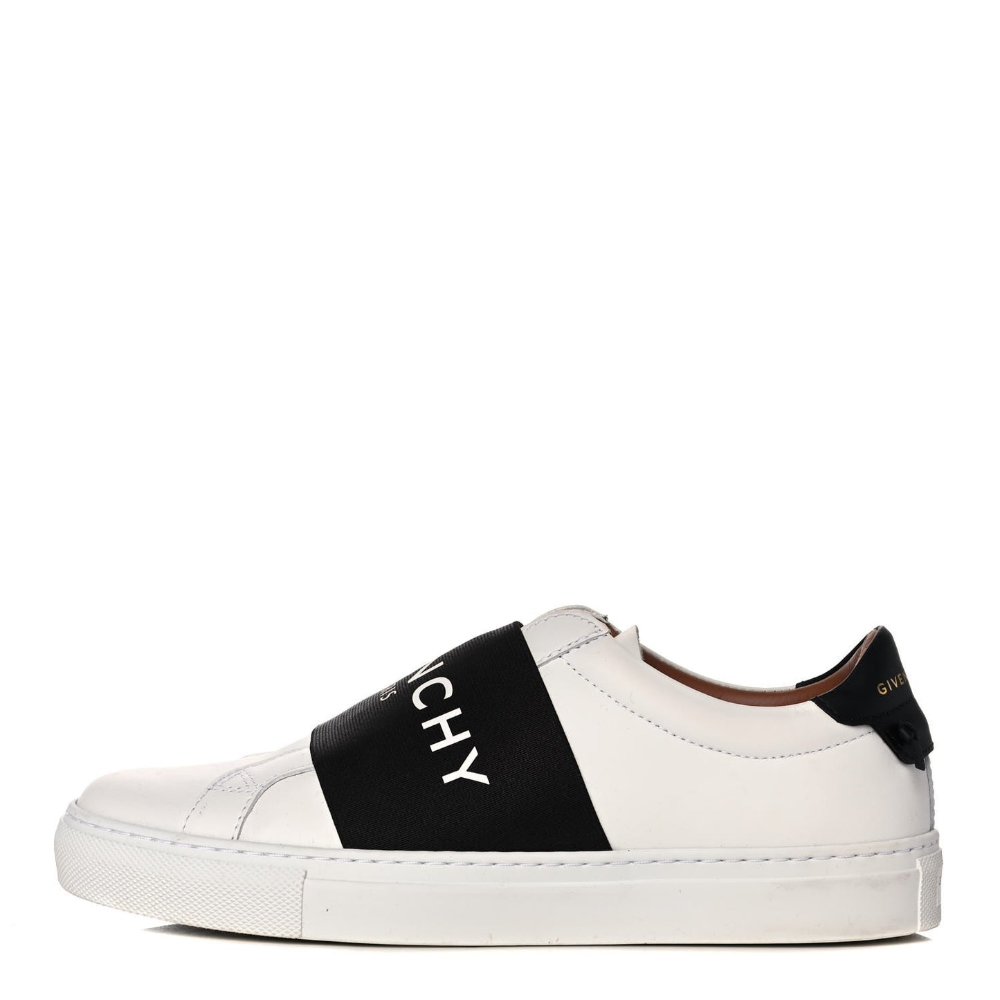 Calfskin Band Logo Womens Urban Street Sneakers 36 White Black