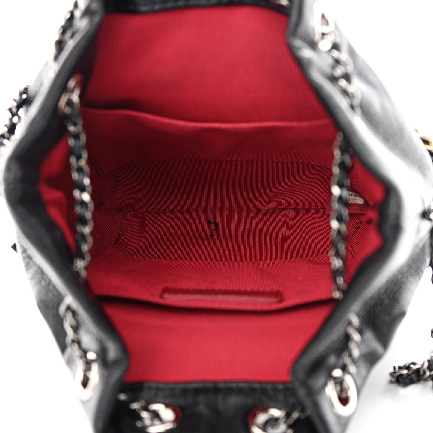 Calfskin Quilted Small Gabrielle Bucket Black