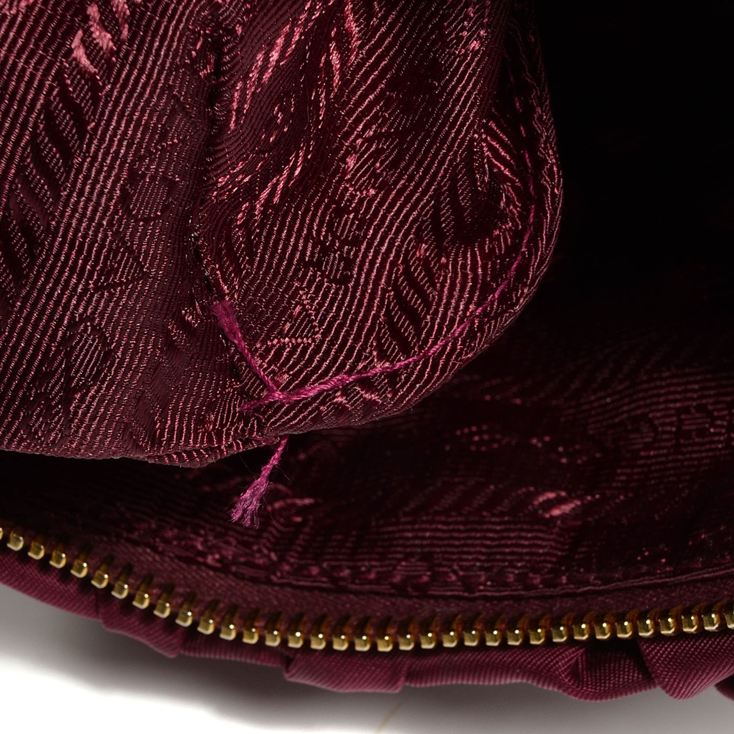 Tessuto Nylon Origami Pleated Wristlet Wine