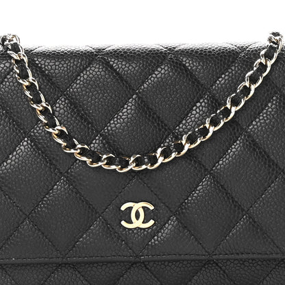 Chanel Caviar Quilted Wallet on Chain WOC Black 9 of 12